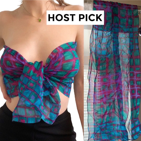 Accessories - 2x HP🎉🎉 Vintage Blue and Purple Scarf